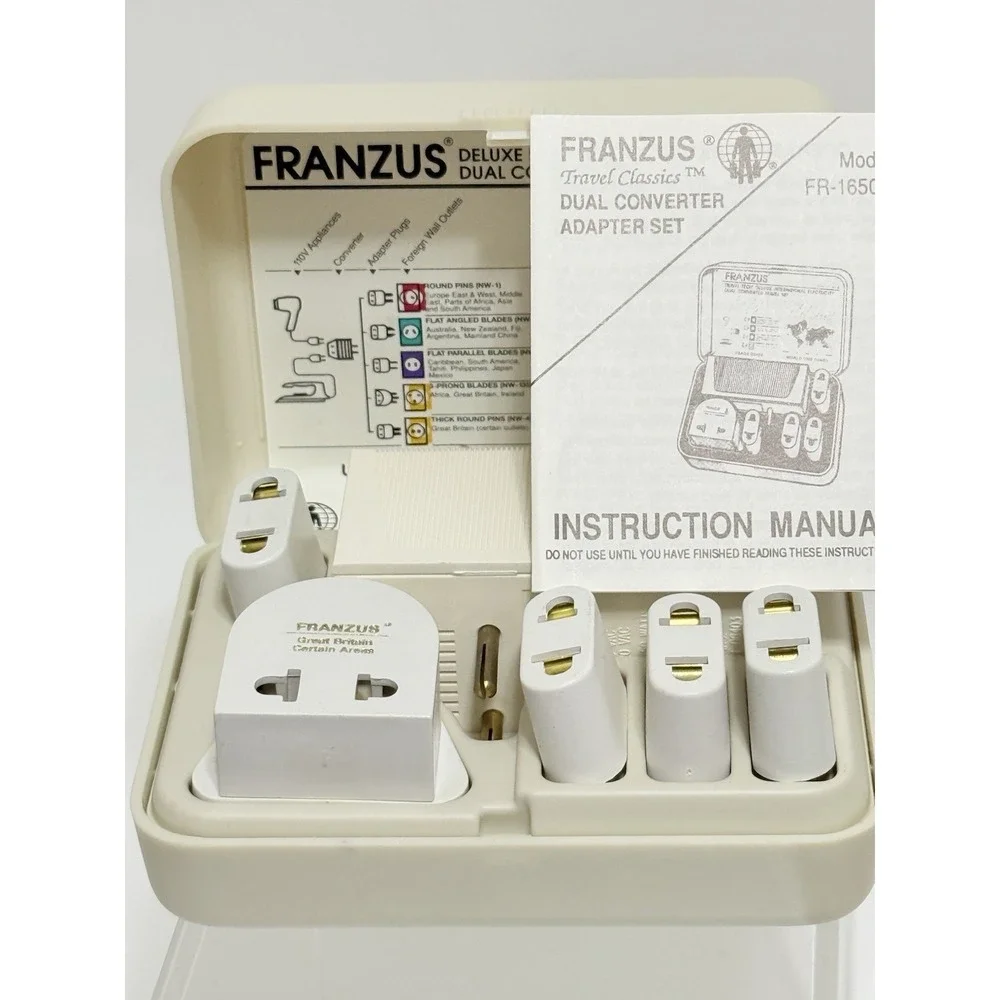 Franzus Travel Classics Dual Wattage International Converter Adapter Set